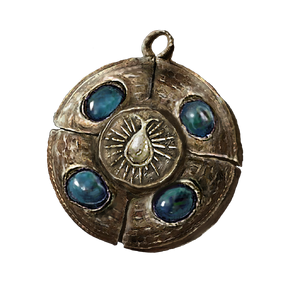 Cerulean Amber Medallion
